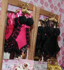 fuscia and black corsets